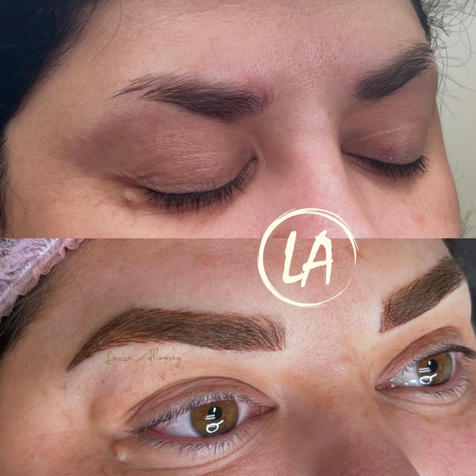 Antes y después cejas — Laura Álvarez