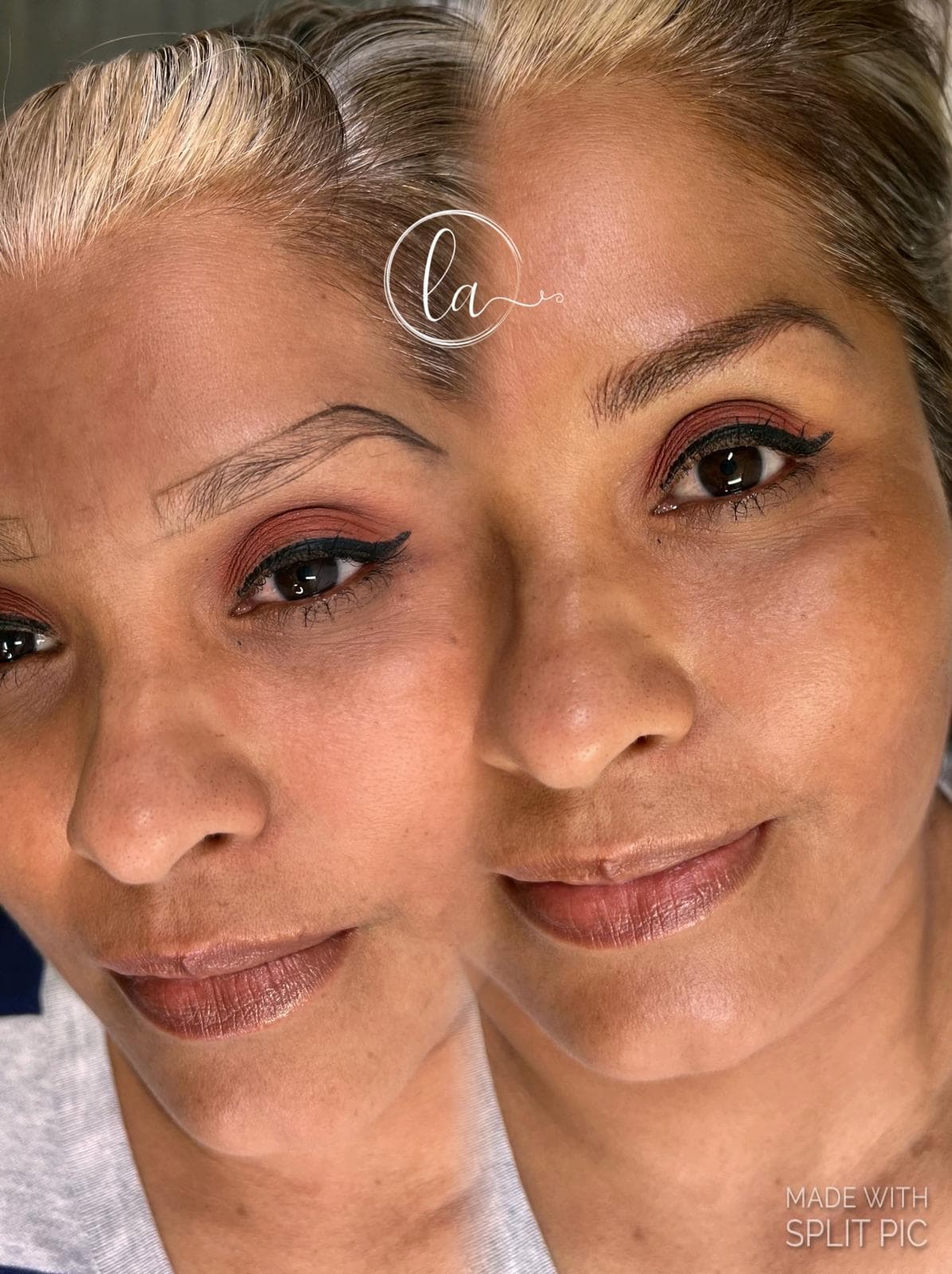 Antes y después cejas — LA Studio Brows Beauty